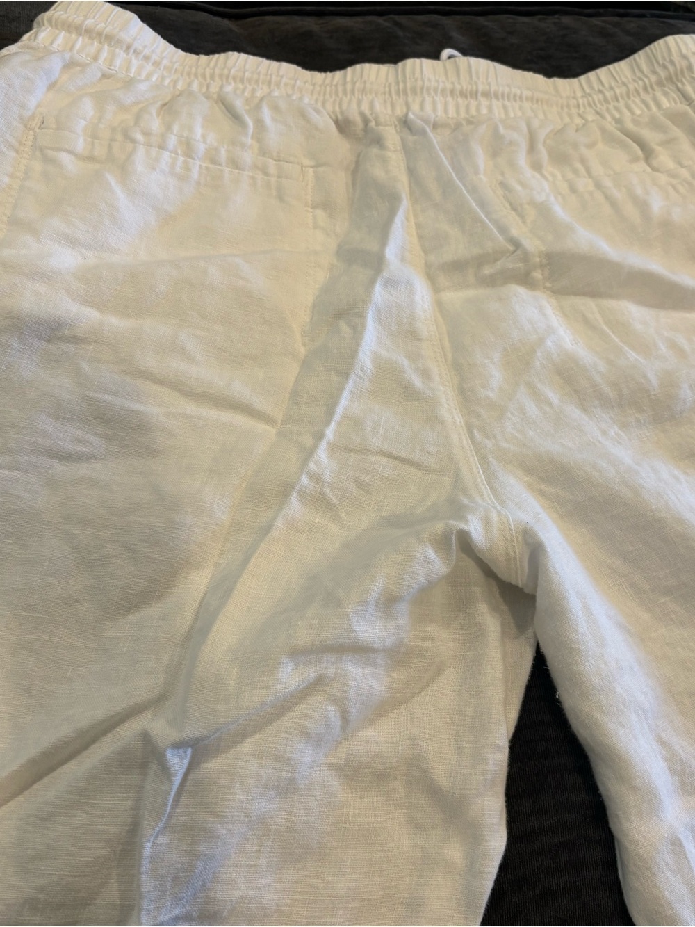 Athleta White Linen-Blend Wide Leg Pants - Picture 6 of 8